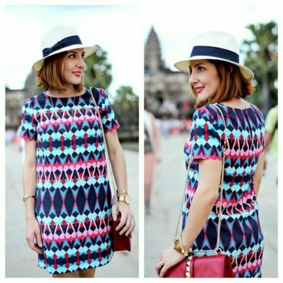 J. Crew Factory printed gallery mosaic shift dress - Picture 9 of 9